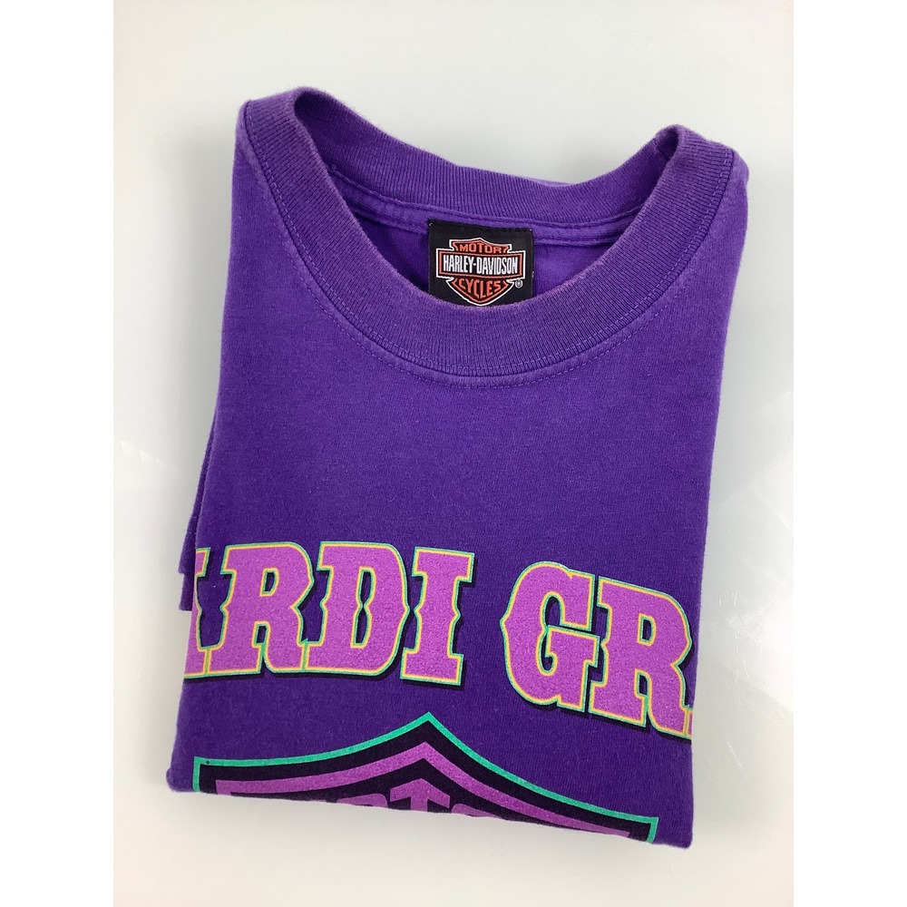 Harley Davidson Mardi Gras Bayou Country 2007 SL T-Shirt women SZ M - Picture 11 of 12